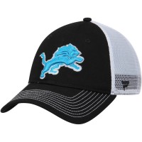 Men's Detroit Lions NFL Pro Line by Fanatics Branded Black/White Core Trucker II Adjustable Snapback Hat 2760009